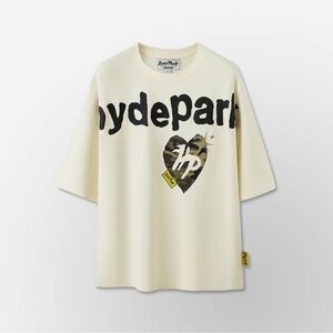 Cream Graphic Men's Tee Hyde Park LIKE NEW